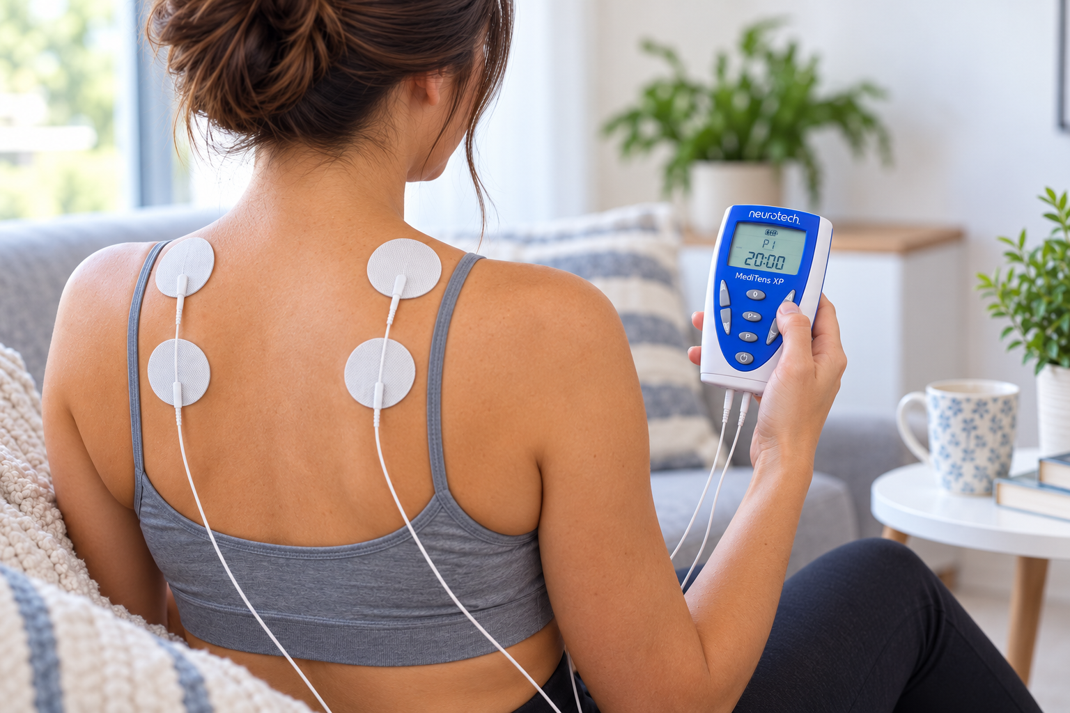 Neurotech MediTens XP TENS unit in use for pain management